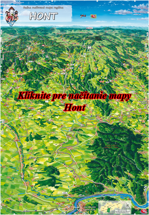 Interaktívna maľovaná mapa Hont