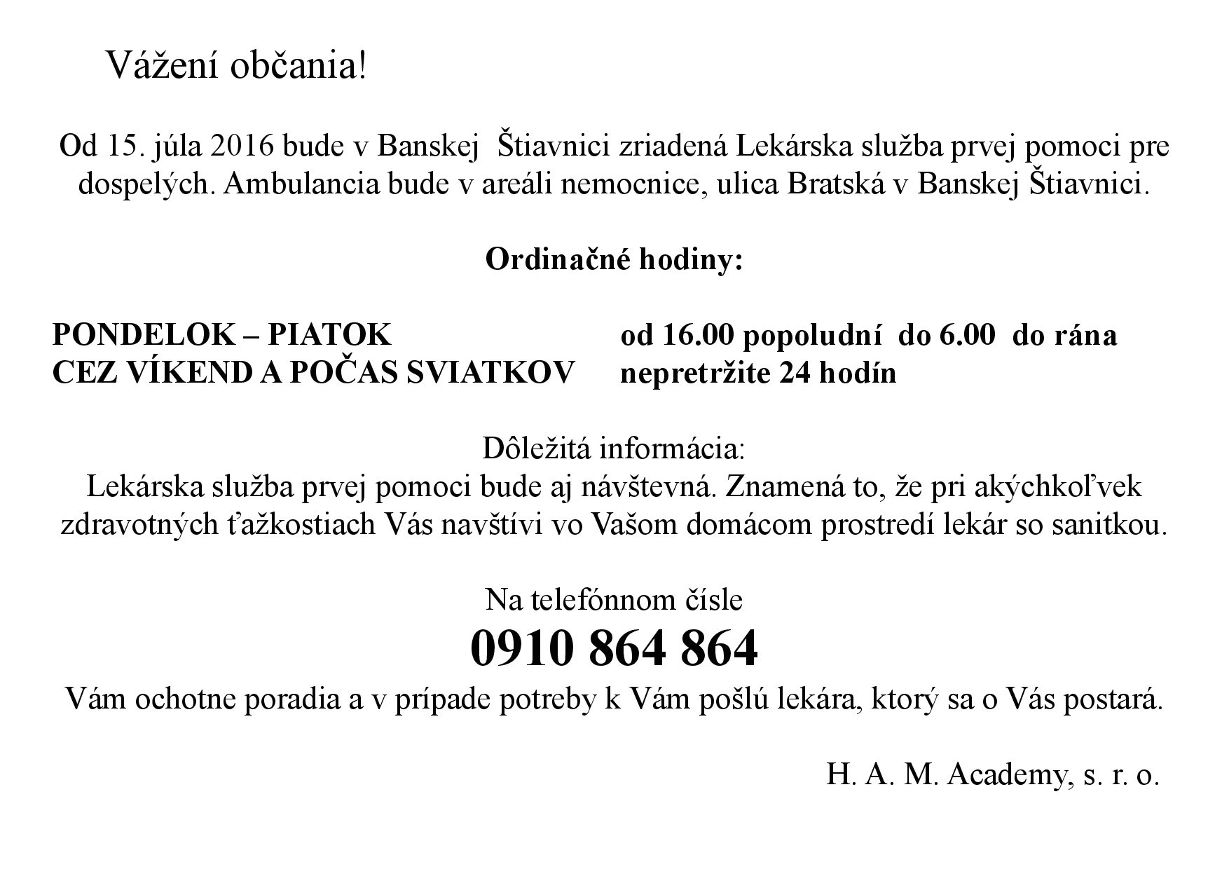 Lekárska služba prvej pomoci