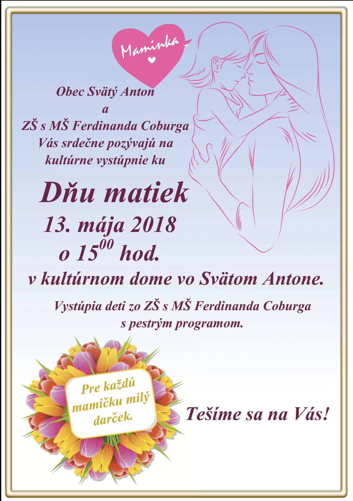 Pozvánka na Deň matiek