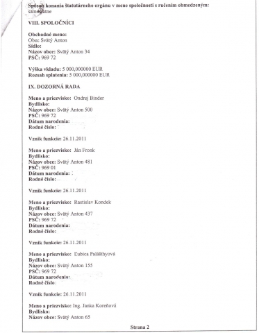 Výpis z obchodného registra